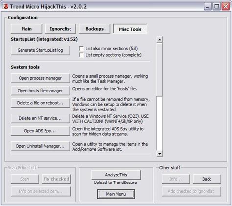 Download HijackThis v2.0.5 Beta (freeware) - AfterDawn: Software downloads