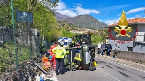 Incidente a Menaggio auto ribaltata con due persone a bordo Nessuno è