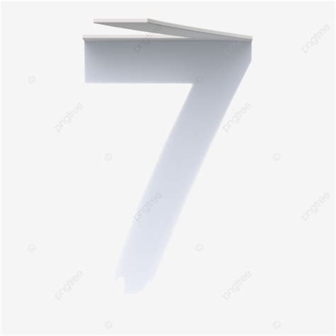 Vertical Drop Shadow Number 7 Seven 3d Number Text Abc Concept Png