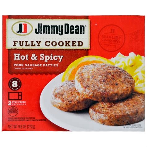 Jimmy Dean Fully Cooked Hot And Spicy Pork Sausage Patties 96 Oz Fry