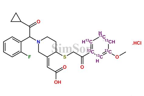 13C6 Prasugrel Metabolite Derivative Hydrochloride Mixture Of