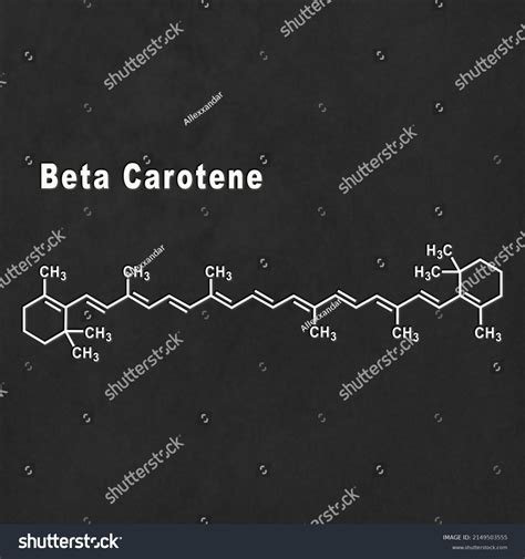 Beta Carotene Structural Chemical Formula White Stock Illustration ...