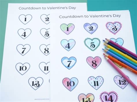 Printable Valentine's Day Countdown Calendar DIY