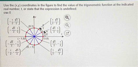 Solved Use The X Y Coordinates In The Figure To Find The Value Of