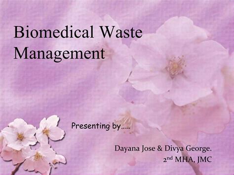 Biomedical Waste Management Ppt