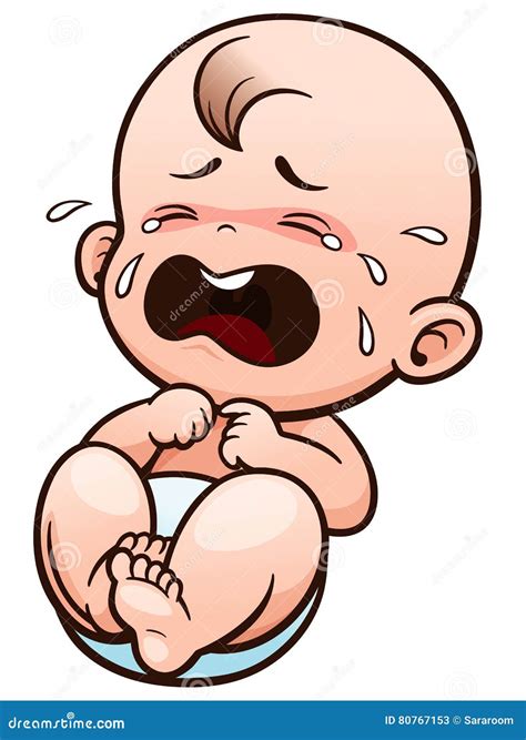 Baby Crying Cartoon Vector Illustration 118654748