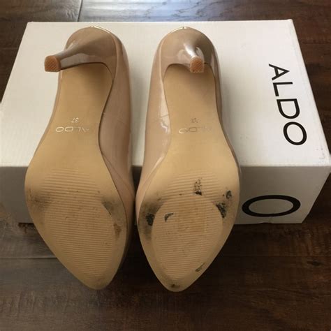 Aldo Shoes Aldo Nude Pantent Platform Pump Heels Poshmark