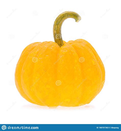 Calabaza Amarilla Aislada En Fondo Blanco Imagen De Archivo Imagen De