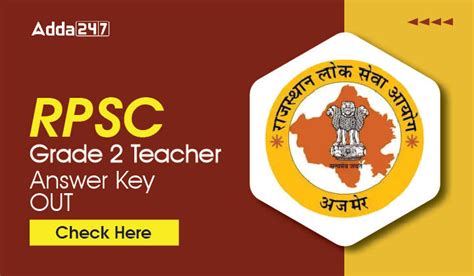 Rpsc 2nd Grade Answer Key 2023 Out Direct Download Link Here