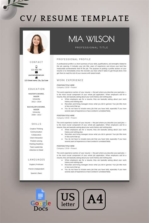 Google Chrome CV Template