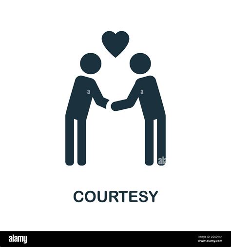 Courtesy flat icon. Colored sign from positive attitude collection