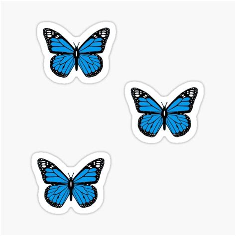 Blue Butterfly Pack Sticker By Skgallery Redbubble