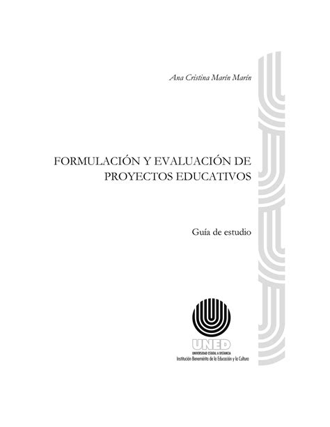 U Marin Eval Proy Lectura Ana Cristina Mar N Mar N Formulacin Y