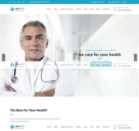 Allied Health Care Health And Medical Wordpress Theme