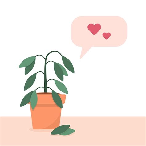 Conceito De Cuidado De Plantas Em Um Estilo Simples Pensamentos De Amor