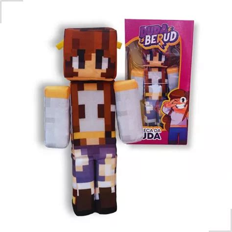 Boneco Minecraft Duda Berud Youtuber Skin Pelúcia 33cm