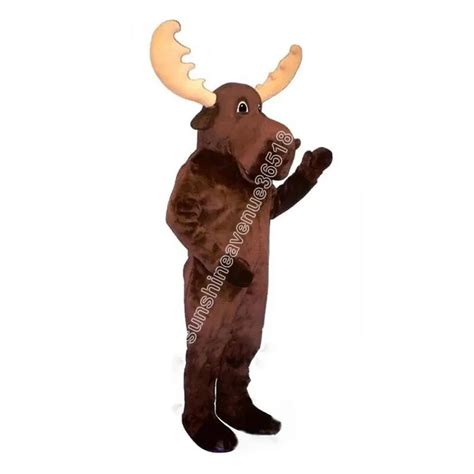 Cute Bull Moose Reindeer Mascot Costume For Adults Perfect For Carnival ...