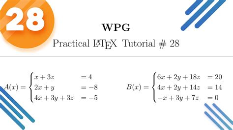 Latex Tutorial Cases Equation In Two Columns Youtube