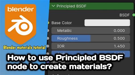 Principled BSDF Node Tutorial In Blender How To Create Materials In