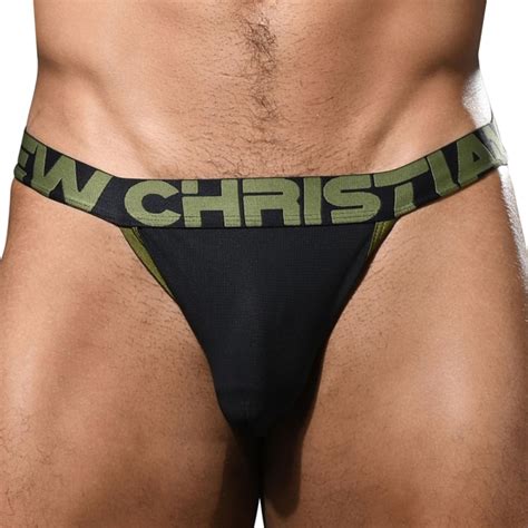 Andrew Christian Almost Naked Moisture Control Fun Jock Black INDERWEAR