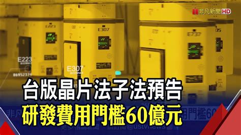 台版晶片法子法預告研發費用門檻降至60億元仍太高專家恐不到5家企業符合｜非凡財經新聞｜20230501 Youtube