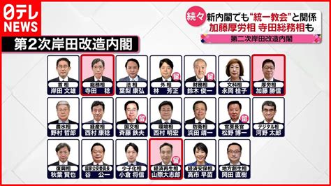 【第2次岸田改造内閣】新閣僚にも“統一教会”との関係が野党からは“統一教会隠蔽内閣“ Youtube