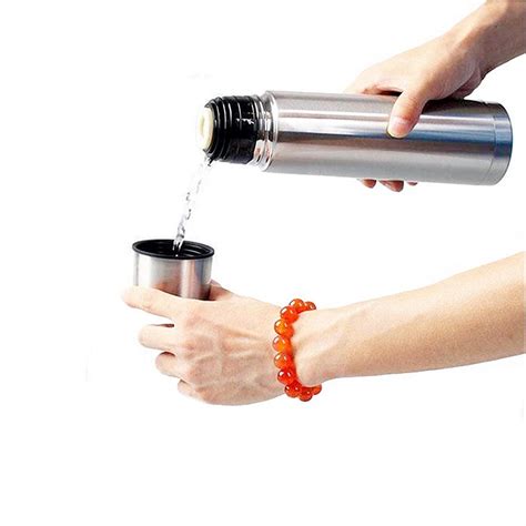 Silver Ml Stainless Steel Vacuum Thermoses Flask Cup Hot Cold