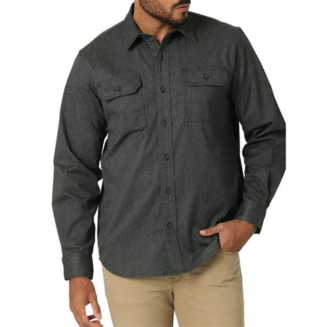 Wrangler® Mens Long Sleeve Epic Soft Woven Shirt Sizes S 5xl