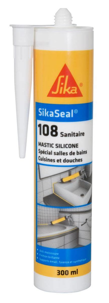 Sika Mastic Silicone Sikaseal Sanitaire Blanc Cartouche De Ml