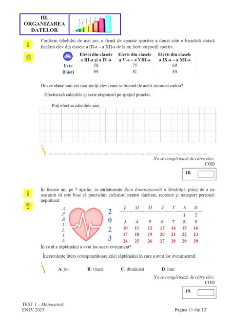 Foto Evaluare Na Ional La Clasa A Iv A Subiectele La