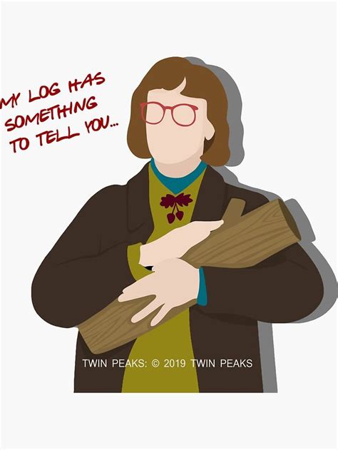 Twin Peaks Log Lady Sticker By Valentinahramov Log Lady Twin Peaks