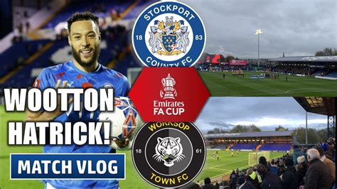 SCENES AS WOOTTON GRABS HATRICK Stockport County Vs Worksop Town