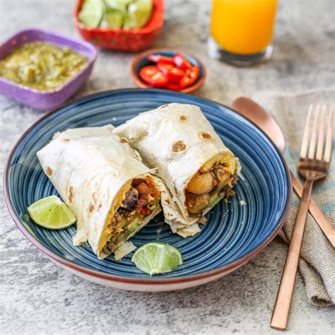 Mexican Breakfast Burritos With Potatoes • Beyond Mere Sustenance