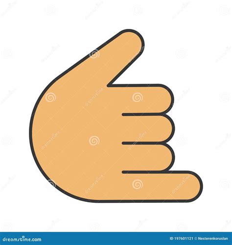 Shaka Hand Gesture Color Icon Stock Vector Illustration Of Logo