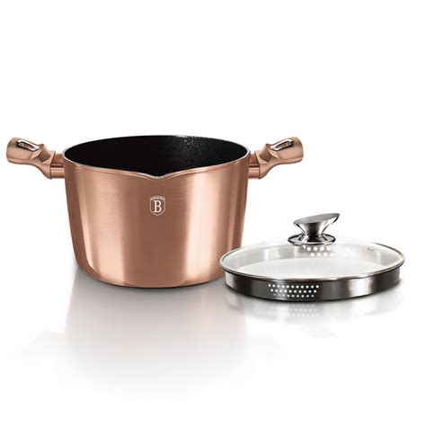 Berlinger Haus Metallic Line makaronų virimo puodas Rose Gold Edition