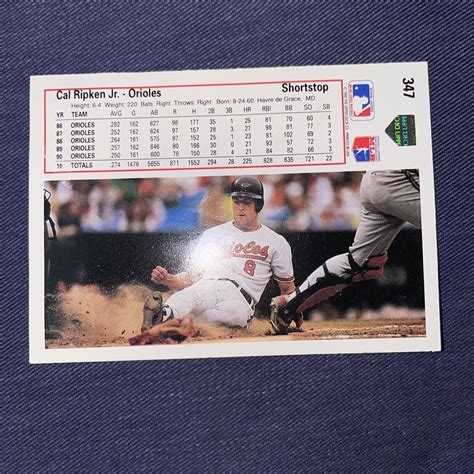 1991 Upper Deck Cal Ripken Jr 347 Baltimore Orioles EBay