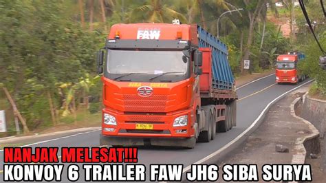 Melesat Cepat Momen Langka Unit Truk Trailer Faw Jh Siba Surya