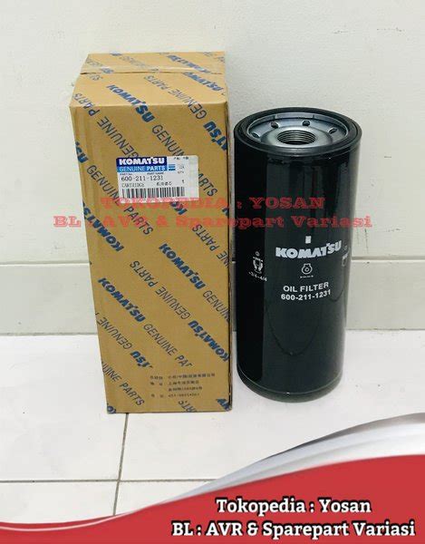 Jual FILTER OLI OIL FILTER KOMATSU PN 600 211 1231 600 211 1230 Di