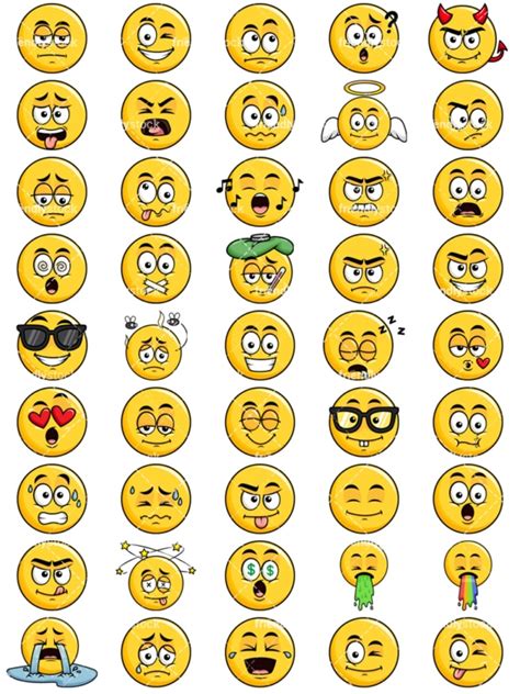 In Pain Yellow Smiley Emoji Cartoon Vector Clipart FriendlyStock