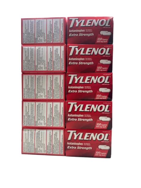 Tylenol Extra Strength Caplets Mg Acetaminophen Count Pack