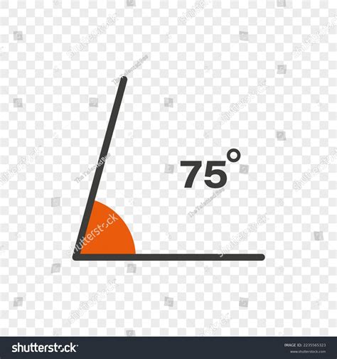 75 Degree Angle Icon Geometric Symbol Stock Vector (Royalty Free ...