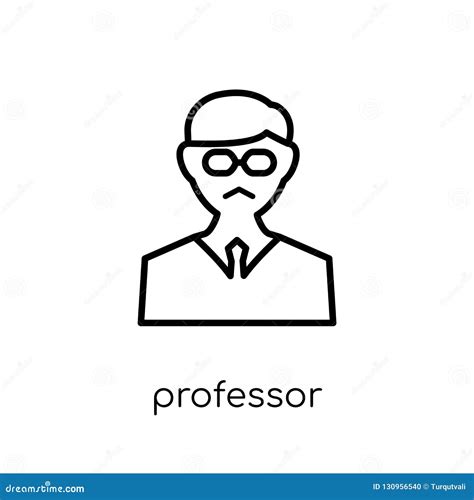 Professor Icon Trendy Modern Flat Linear Vector Professor Icon Stock