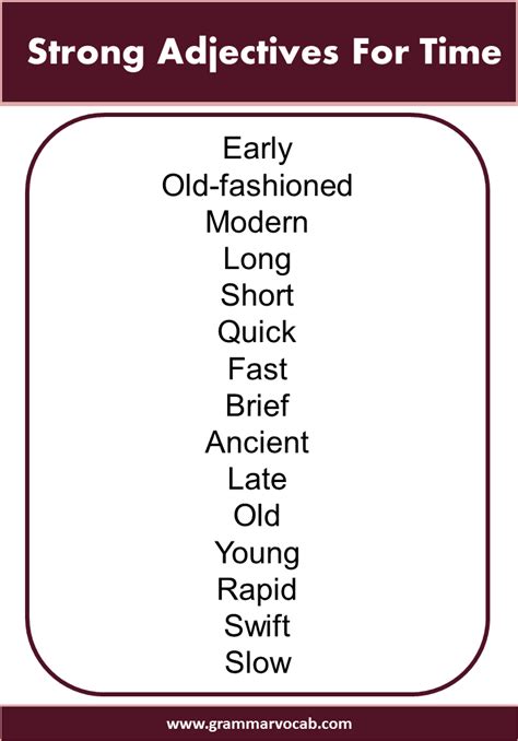 List Of Strong Adjectives Pdf Grammarvocab