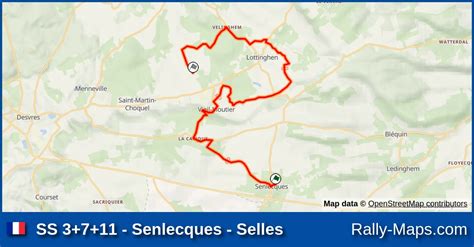 SS 3 7 11 Senlecques Selles Stage Map Rallye Le Touquet Pas De