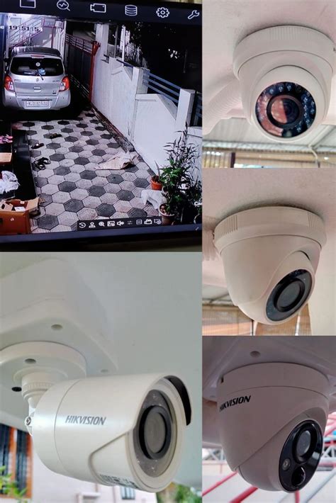 three different views of the inside of a home with cameras on each side ...