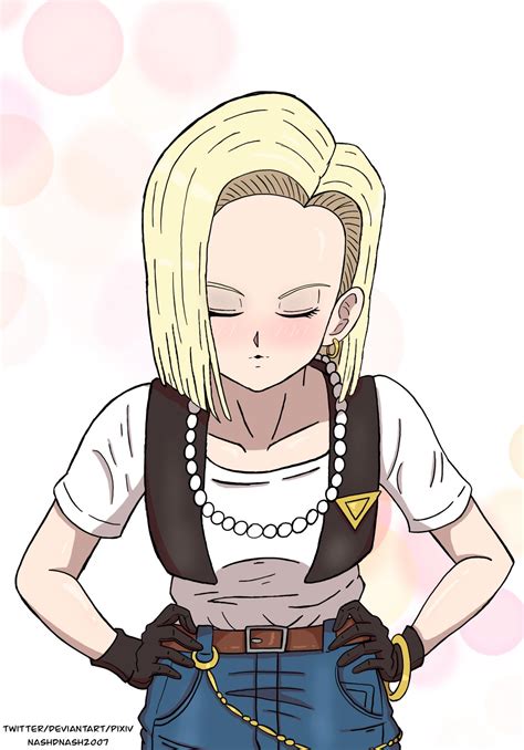 Android 18 Kiss By Nashdnash2007 On Deviantart