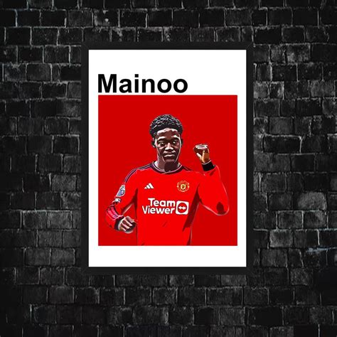 Kobbie Mainoo Manchester United FC , Art Sketch Print, Wall Art ...