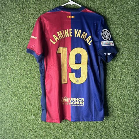 Fc Barcelona 24/25 Lamine Yamal Kit #19 Ucl patch - Depop