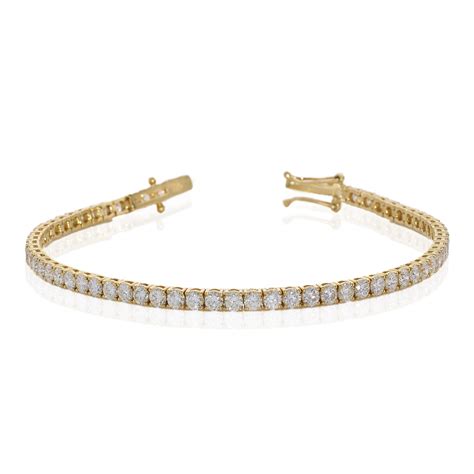 18ct Yellow Gold Diamond Tennis Bracelet Cerrone Jewellers