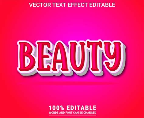 Premium Vector Beauty Editable Text Effect Vector